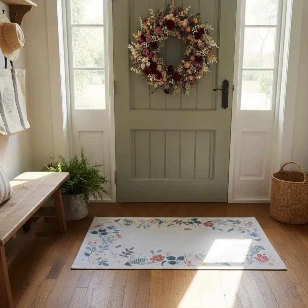 NWT Rifle Paper Co. × Loloi Strawberry Fields Power-Loomed Scatter Rug 2′3″×3′9″